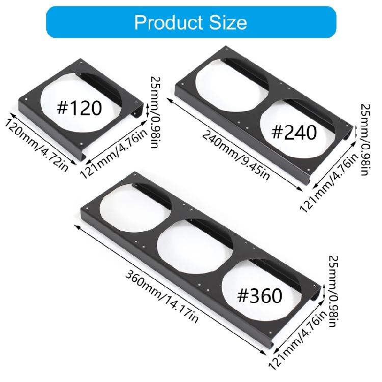 12cm Computer Case Fan Extension Bracket 25mm Height Boost Enhanceds Cooling For High Resource Applications