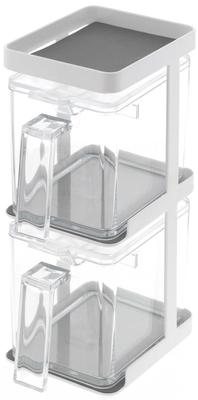 Jitsugyo 3652 Easy To Clean Space Saving Seasoning Seasoning Seasoning 2 Pieces 3 Rack Slim White Rack, Container, Stocker, & Set, Tower,
