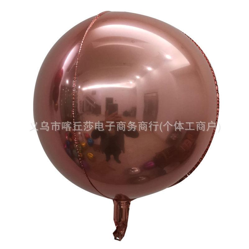 4D Aluminum Film Balloon 18-Inch Three-Dimensional Round Floating Sky Wedding Outdoor Photo Wedding Birthday Party Decoration Balloon