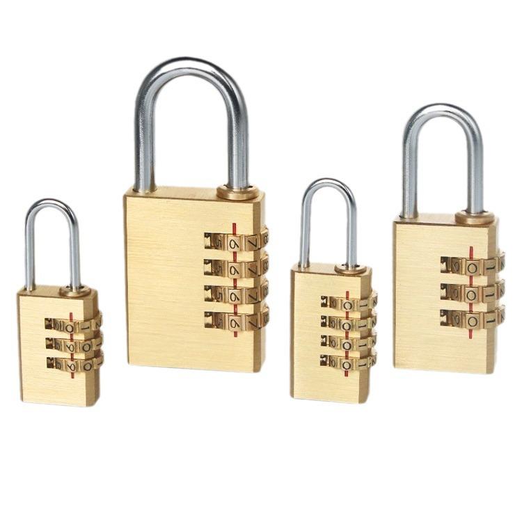 Waterproof Solid Copper Mini Combination Padlock for Suitcases, Dormitory Lockers, and Gym Lockers