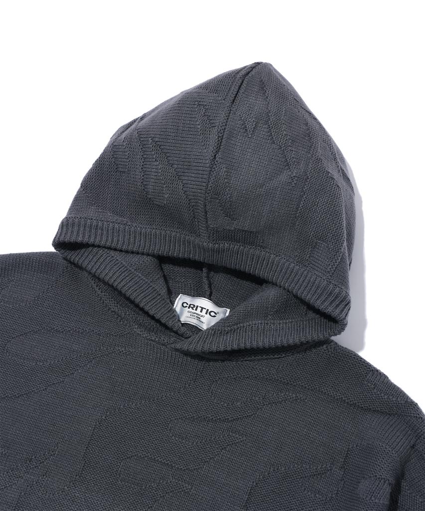 CRITIC Flame Hood Knit Charcoal