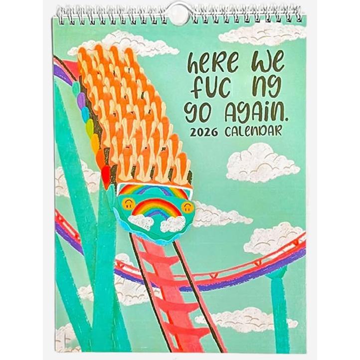 Here We Go Again 2026 Calendar, Here We Go Again Calendar, Fun Hanging Month Hanging Calendar, Match Your Witty Personality, Novelty Planning Wall