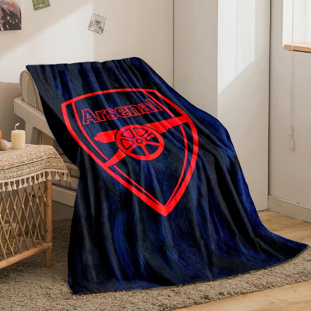 Arsenal Logo Designed Flannel Blanket for Bedroom, Living Room, Sofa, and Nap