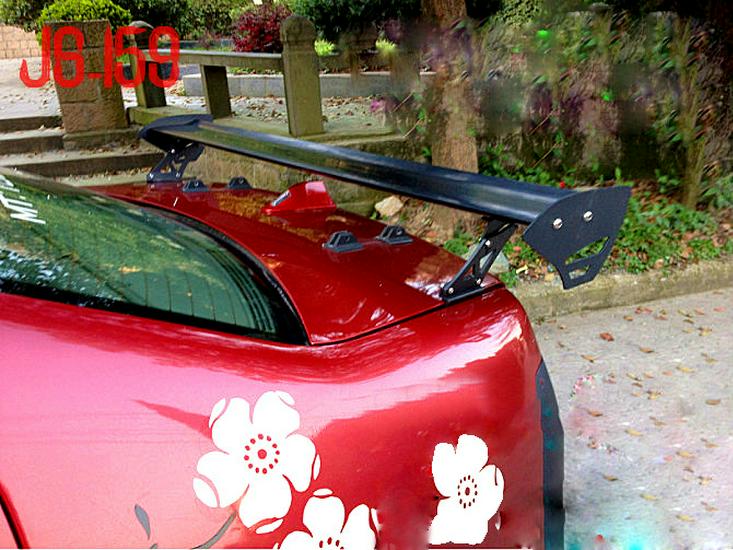 Universal No-Drill Black Aluminum Rear Spoiler for Sedans