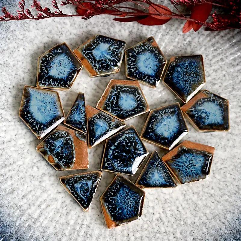 100g DIY Ceramic Mosaic Tiles Glass Mirror Handmade Ornaments Tiles Wall Crafts Colorful Crystal for Decorative Materials Cerh1