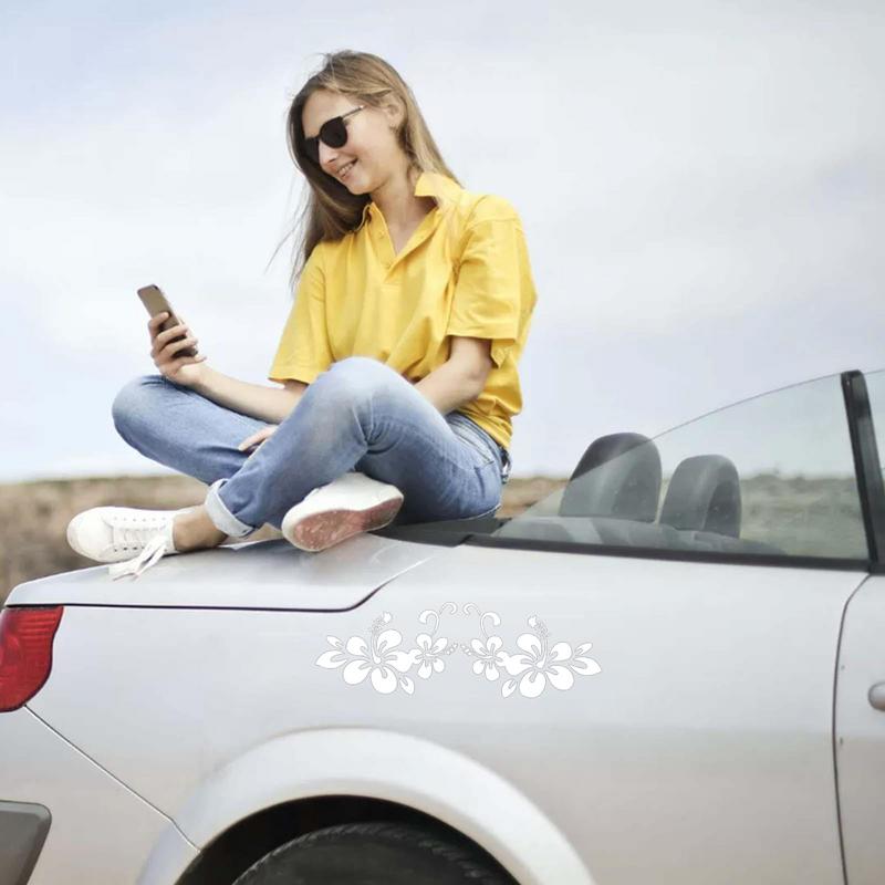 Car Auto Body Flower Sticker Automotive Exterior Floral Decals Flower Pattern Hood Decal Floral Bumper Stickers Self-Adhesive