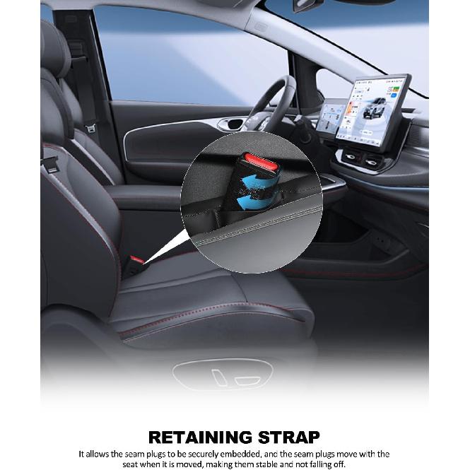Seat Gap Filler Universal for Car SUV Truck Fit Organizer Fill Black leather New