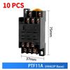 10 PCS Small Intermediate Relay AC Electromagnetic Relay with Base Switch HH52P HH53P HH54P HH62P HH63P HH64P