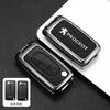 Zinc Alloy Leather Car Key Cover Case Shell Holder Protection For Peugeot 107 207 307 307S 308 407 607 807 3008 5008 Accessories