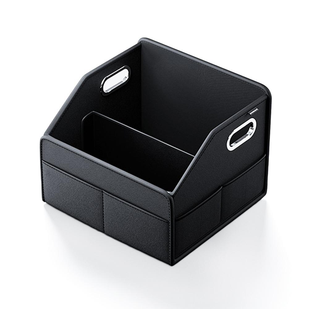 

Leather Car Storage Box Foldable Backseat Storage Bag Fashion Car Trunk Organizer чорний