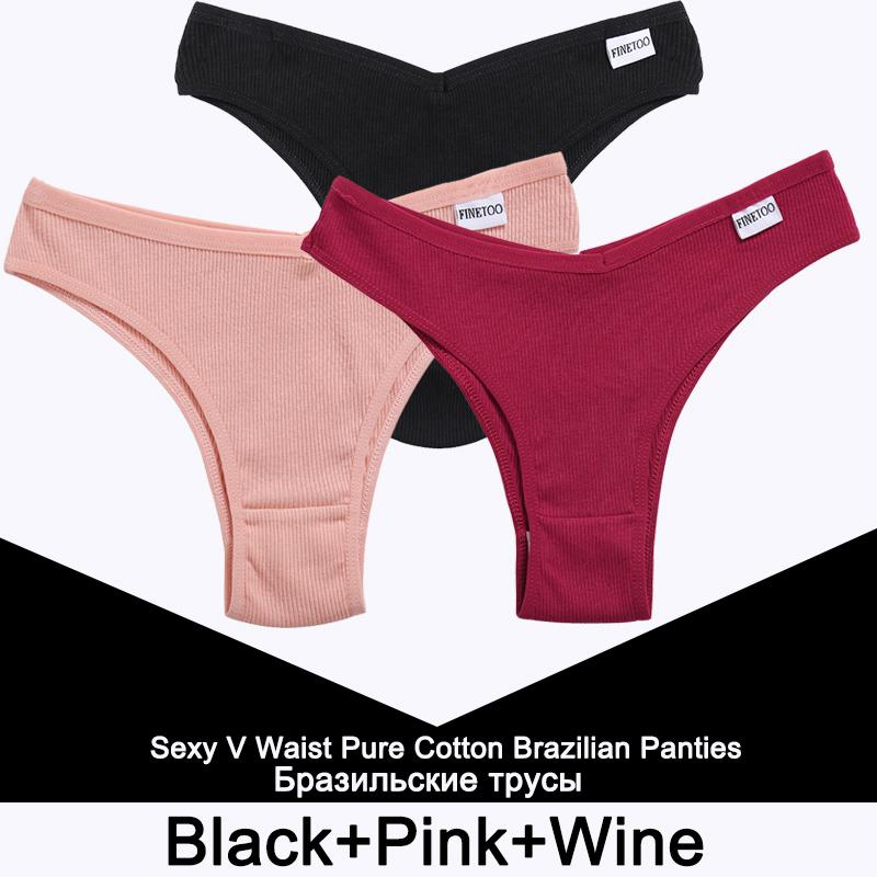 3 Stück/Set Slips Damen Baumwolle Dessous Damen Tanga Sexy Unterwäsche Hüfttief Unterhose Bikini Brazilian Briefs