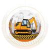 3Pieces Construction Themed Paper Lamp Hanging Decoration for Boy Birthday Party Children Room Decoration