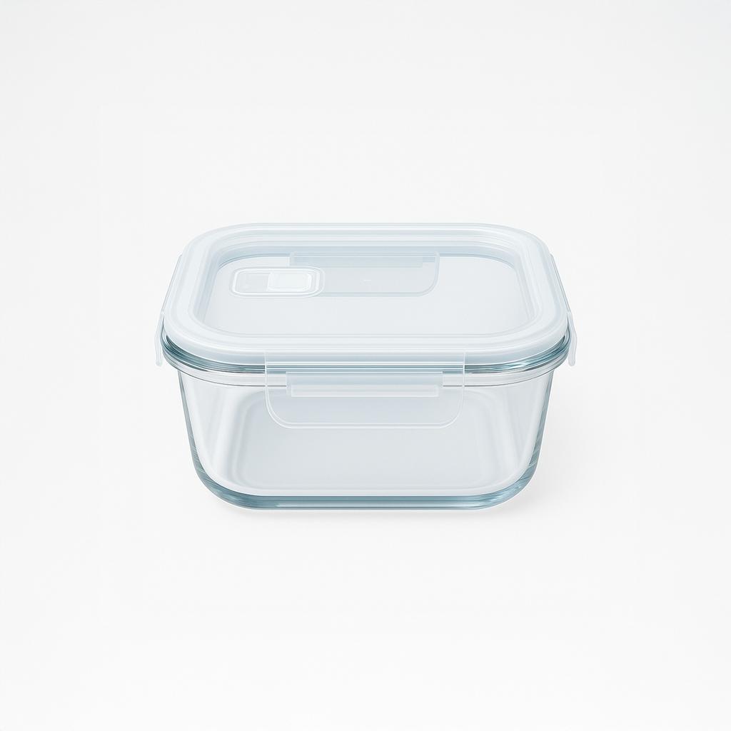 Pojemnik Szklany Lunchbox Kwadratowy 320 Ml Na Żywność Obiad Lunch Sałatki