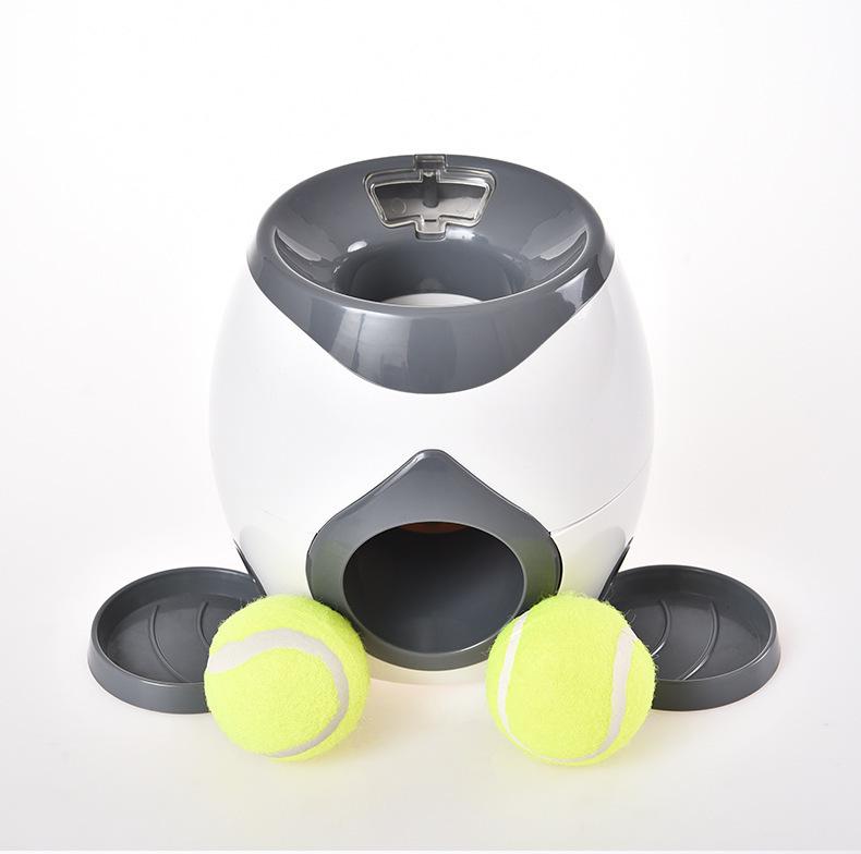 Interactive Pet Toy: Dog Training Reward & Treat Dispenser with Tennis Ball Launcher