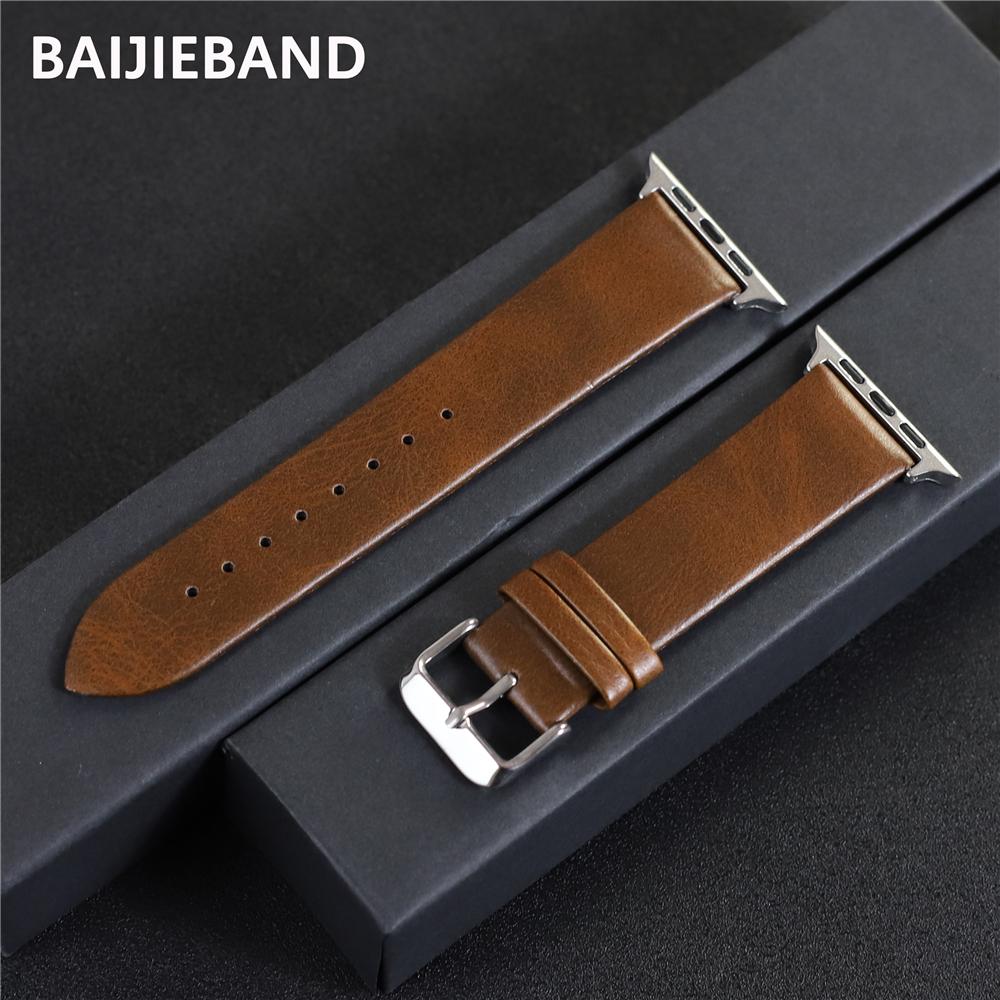 Leather Strap for Apple Watch Band 45mm 41mm 44mm 40mm 42mm 38mm 49mm Man Woman Bracelet for Iwatch 9 8 7 6 5 4 SE Ultra 2