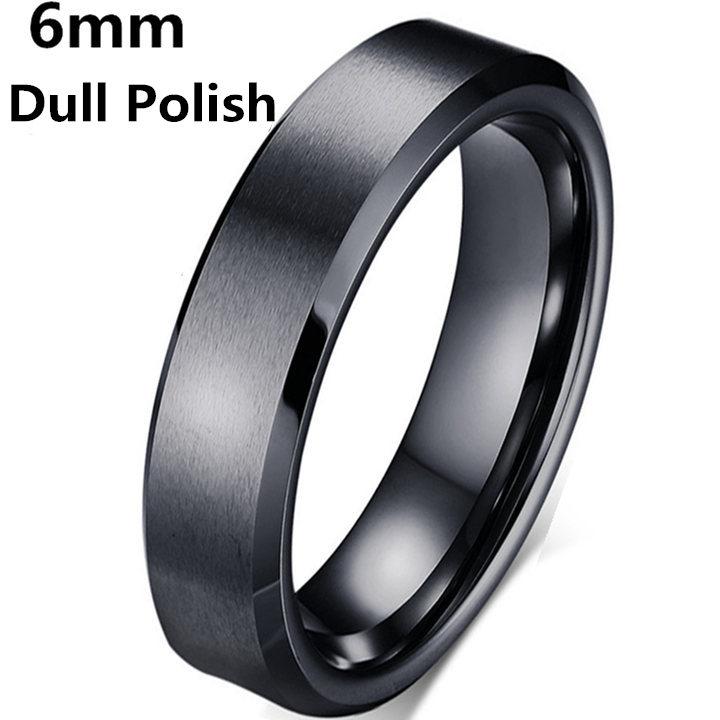 4-8mm Bright and Dull Polish Silver Stainless Steel For Men and Women Couple Ring