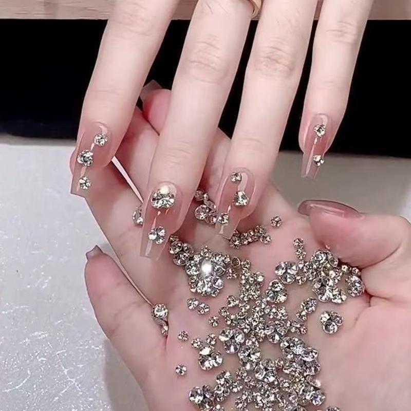 10Pcs Nail Accessories Transparent Mini Super Sparkling Small Diamond Balls Nail Art Charms Decoration Nail Art