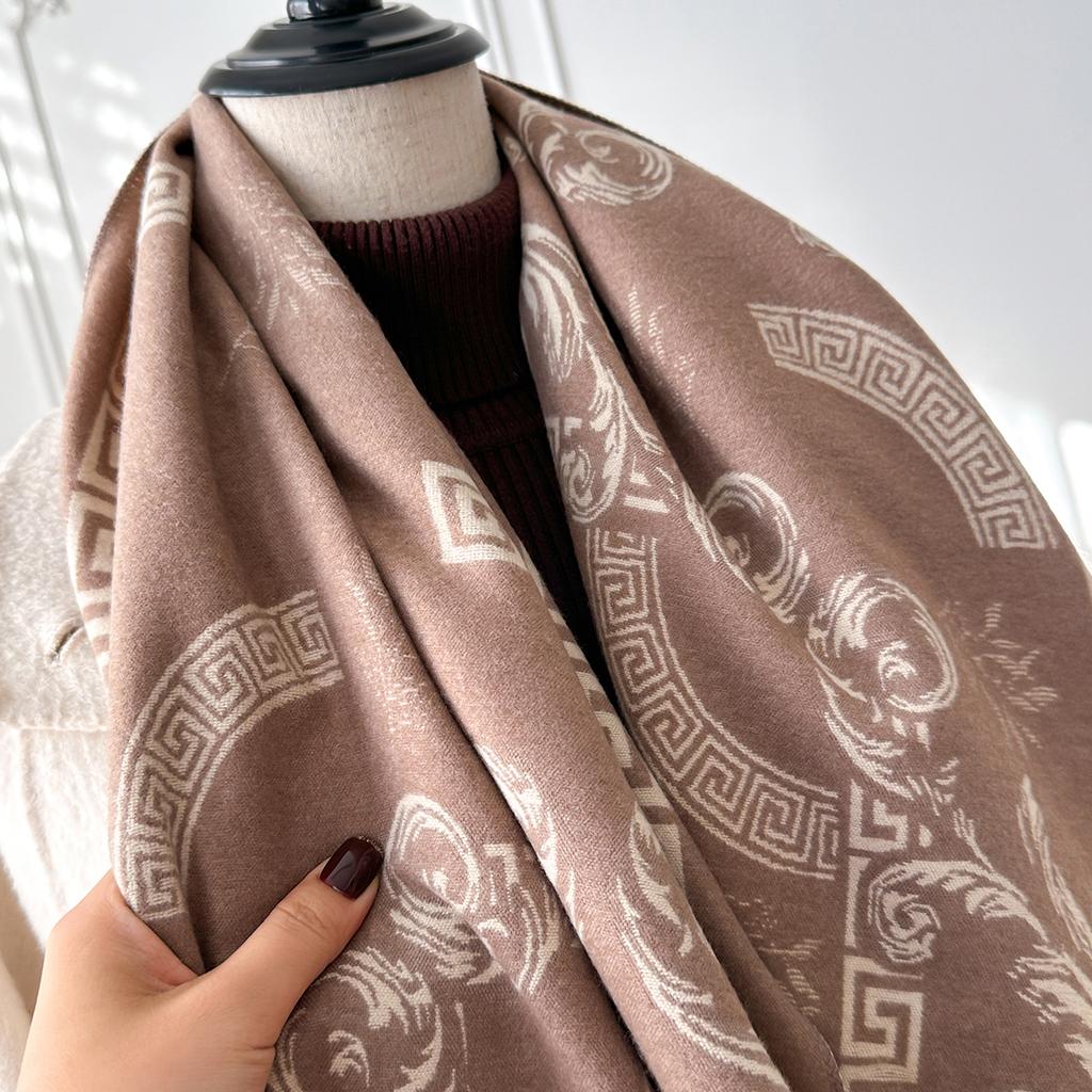 Luxury Winter Cashmere Scarf Women New Design Warm Pashmina Blanket Poncho Scarves Female Print Shawl Thick Foulard Bufanda