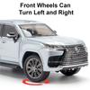 1:24 Lx600 Es300h Models Alloy Diecast Toys Cars 6 Doors Opened Sound Light Pull Back Front Wheel Steering Vehices Kid's Present