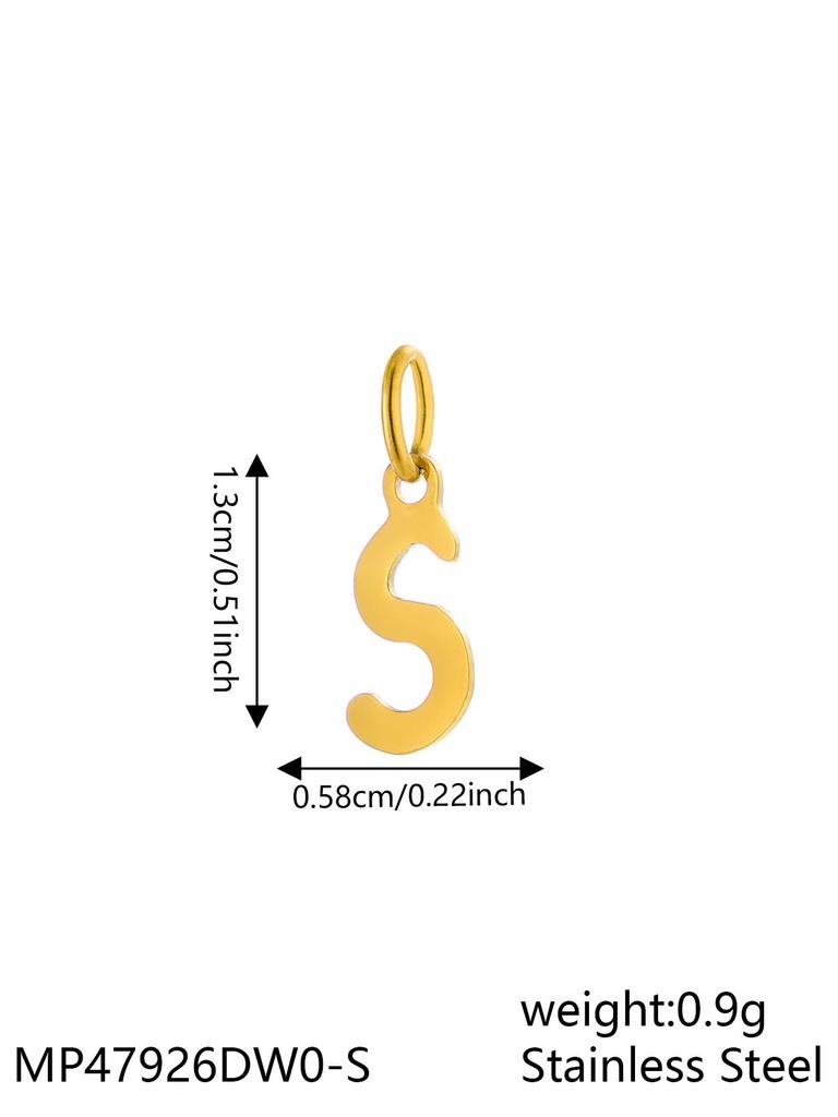 CARLIDANA INS New Fashion Initial Charm Stainless Steel 18K Gold Plated Letter Pendant Alphabet Necklace for DIY Jewelry