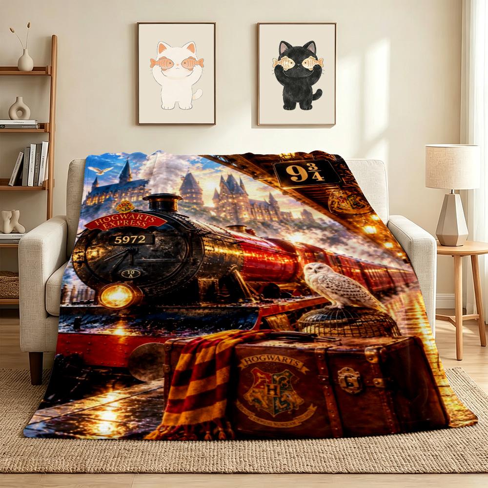 Hogwarts Express Flannel Blanket Throw Blanket Soft Warm Sofa Bed Camping Home Decor Unique Christmas Gift C922371