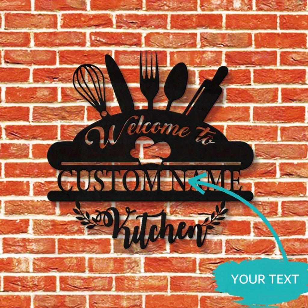 Personalized Rustic Farmhouse Metal Sign Custom Wall Decor For Kitchen Patio Office