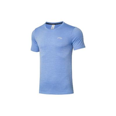 Quick-Dry Fitness Sports Round Neck Short Sleeve T-Shirt Men Tops Blue ATSR257-2