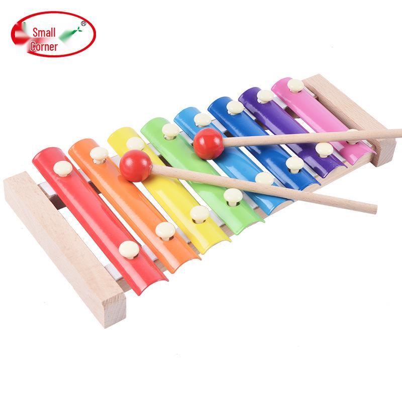 Colorful Wooden Children's Xylophone Toy - Eight-Note Hand Knocking Piano for Early Education