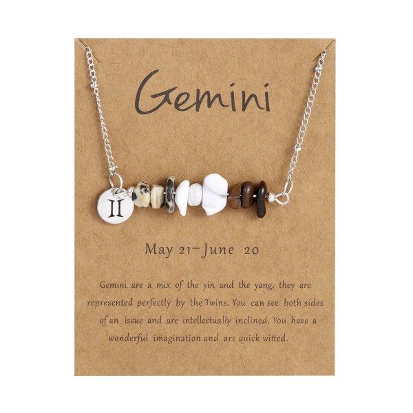 12 Constellation Sign Natural Birth Stone Handmade Bracelet for Women Kids Aries Leo Braid Bracelet  Birthday Gift