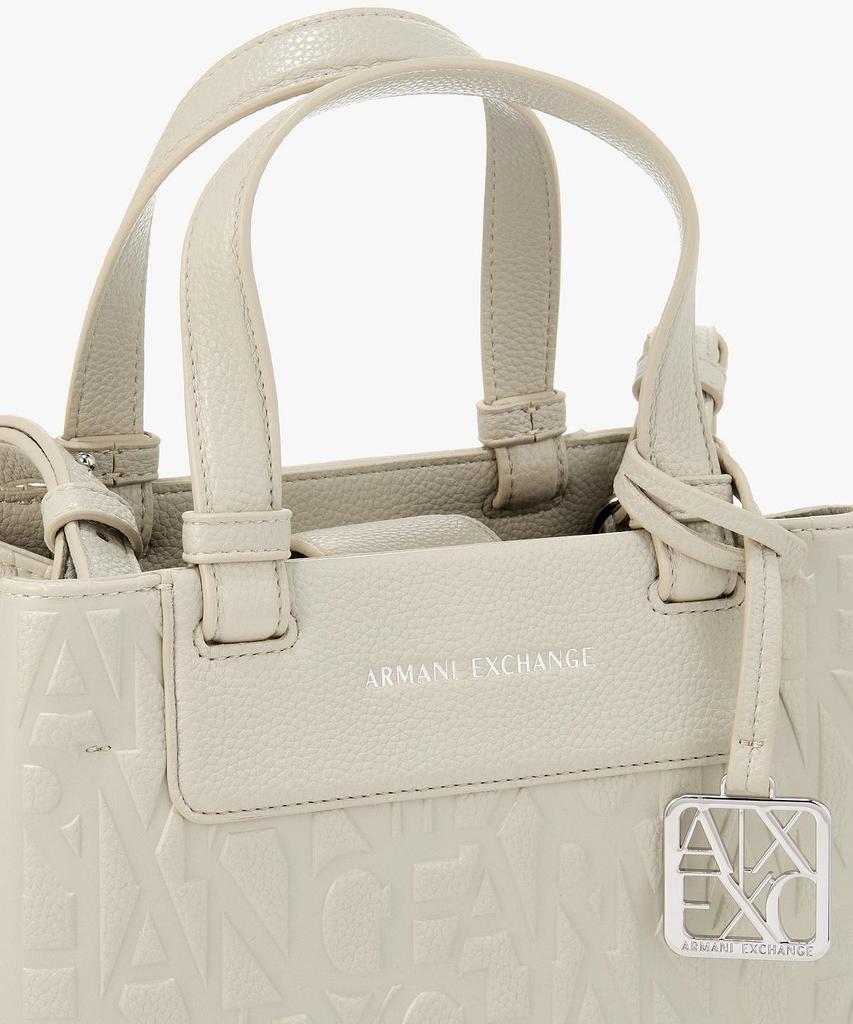 Armani Exchange Women'S All-Over Logo Small Tote Bag _Warm Gray_A426170510