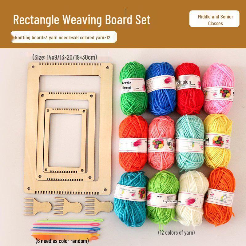 Kindergarten Yarn Weaving Kit for Large Classes – Loom and Craft Supplies Included