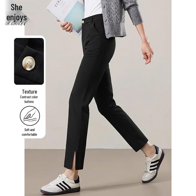 Women s Commuter Slit Hem Cigarette Pants T62X157 M