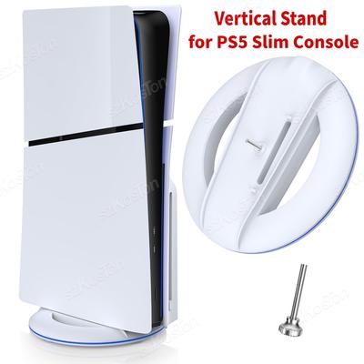Vertical Stand for PlayStation 5 Slim Games Console Disc and Digital with Screw Replacement Base Stand for PS5 Slim Accessories