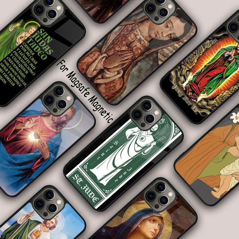 San Judas Colored Design Magnetic Phone Case For APPLE iPhone 17 Air 16 14 13 12 Pro Max 15 Plus Wireless Charge MagSafe Cover