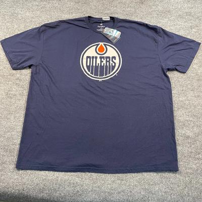 Camiseta oficial Fanatics NHL Edmonton Oilers Nueva con etiquetas 4XL 28x33 Azul