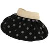 Polka Dot Foldable UV Sun Summer CZ918 [White Fang] Hat, Protection, Hat, Hat, Cute, Women's (Black)