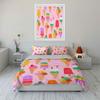 Colorful Ice Cream Prints Set Soft Comfortable Duvet Cover Bedding Set Included 1*Duvet Cover & 2*Pillowcases, Gift