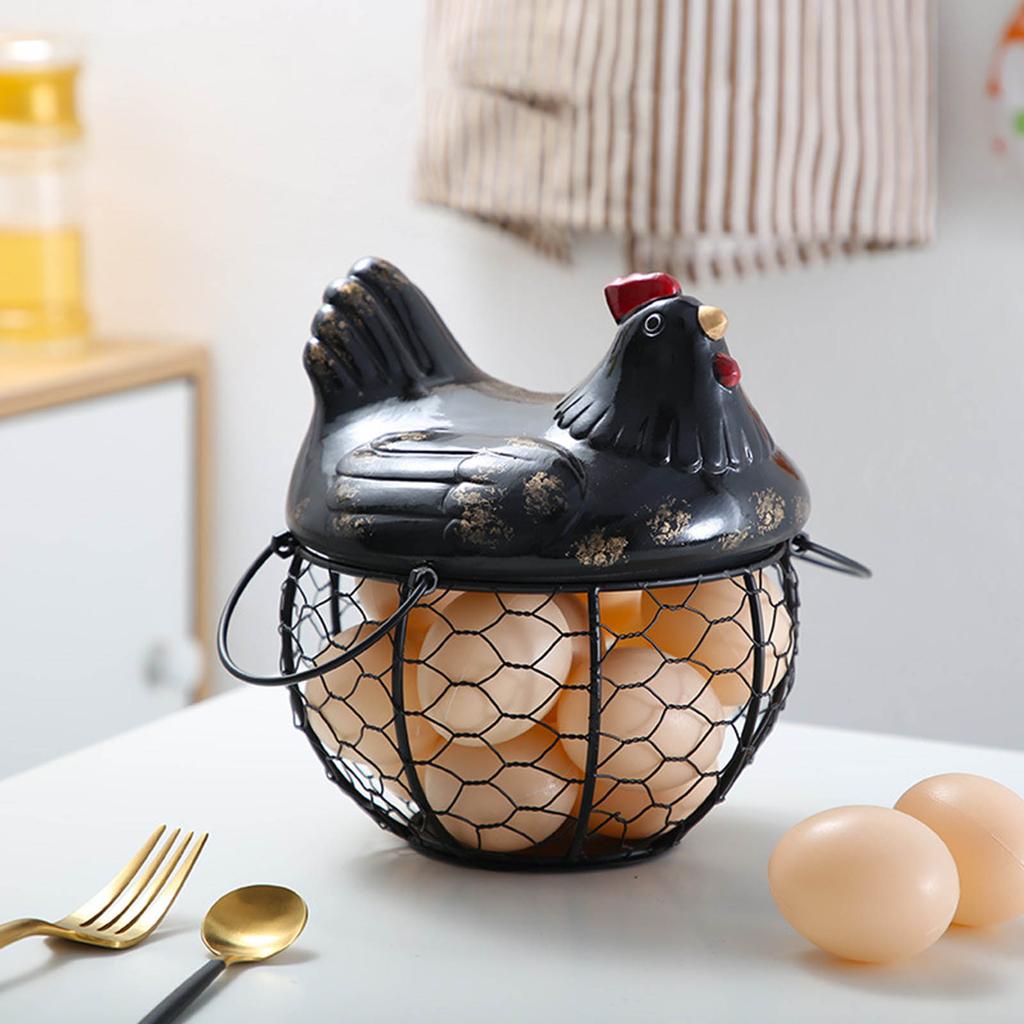 Ceramic for Fresh Egg Holders Countertop Farm Style Cute Perfect Housewarming Gift Multi-function Fine Workmanship Durab