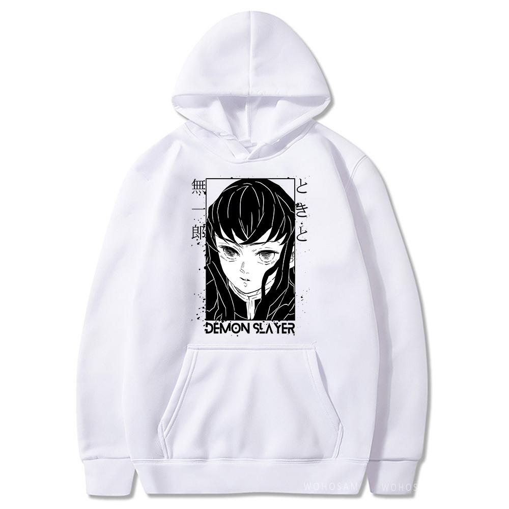 Japan Anime Demon Slayer Tokitou Muichirou Printed Hooded Men Women Patchwork Hoodies Plus Size Streetwear Harajuku Sweatshirt