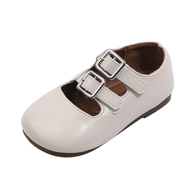 

Anti-slip Shoes - New Style Girls Retro Shoes with Soft Sole and Single Shoe Design 21 бежевый