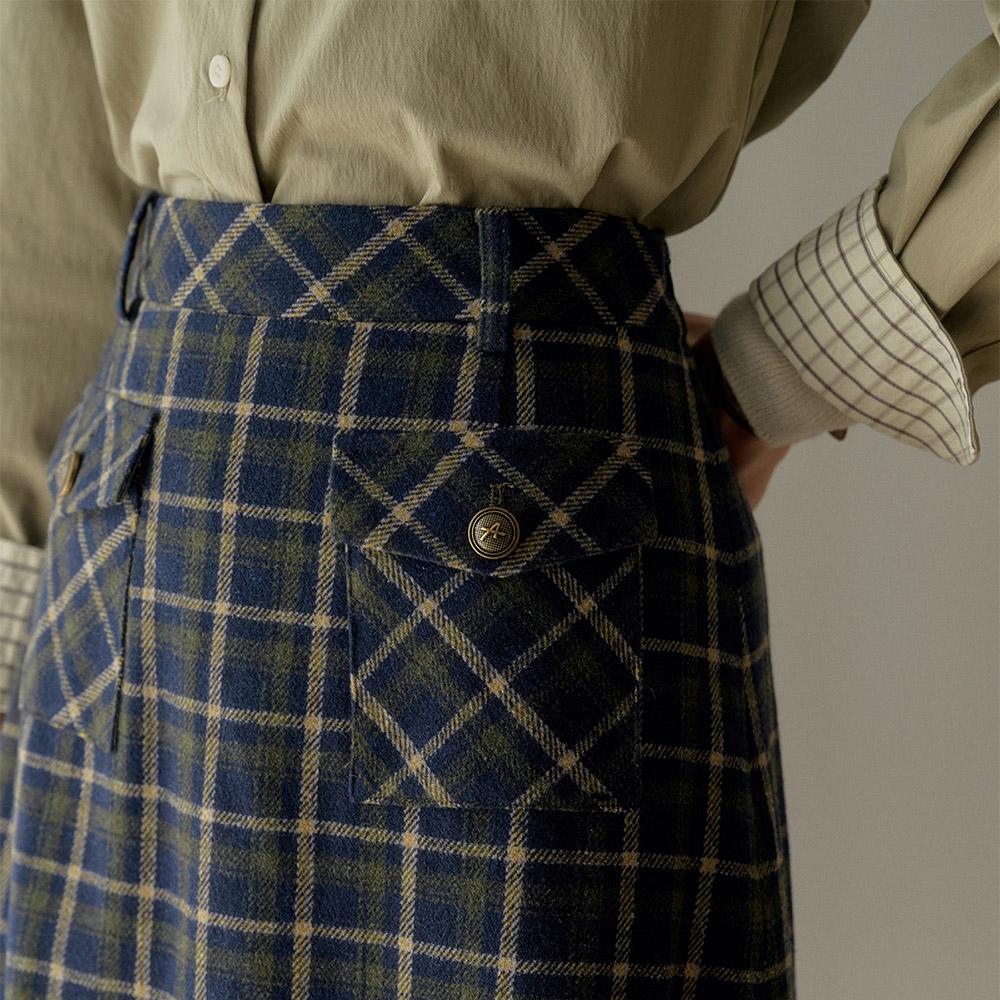Simpeulleteulo Sr_Vintage Plaid A-Line Skirt