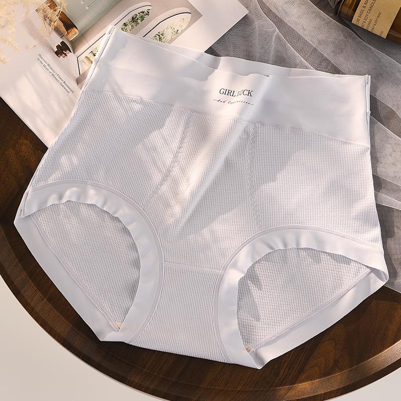 

Трусики с высокой посадкой больших размеров с антибактериальным бесшовным дышащим материалом, женские трусики 3XL очистить синий