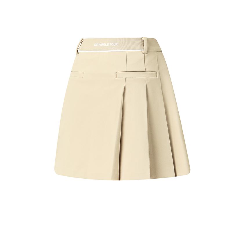 FILA Golf Series Fashion Simple Classic Retro Sports Golf Versatile Comfortable Woven Casual Skirt Women skirts Millet-Beige A11W615302FBG