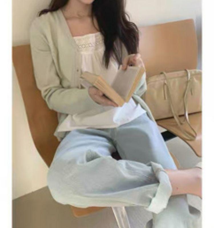 Women's Plus Size Cotton Linen Embroidered Camisole Vest - Spring/Summer Loose Base Layer Top