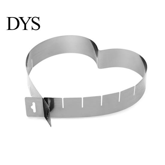 Professional Grade Cake Decorating Tool Heart Shaped Pan, Stainless Steel Baking Mold, Adjustable Size Heat Resistant Durable Metal Pan Reusable Easy