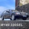 1:24 W140 320sel 300sl Models Toys Diecast Cars Doors Opened With Sound Light Pull Back Miniature Vehices Collect Fashion Gifts