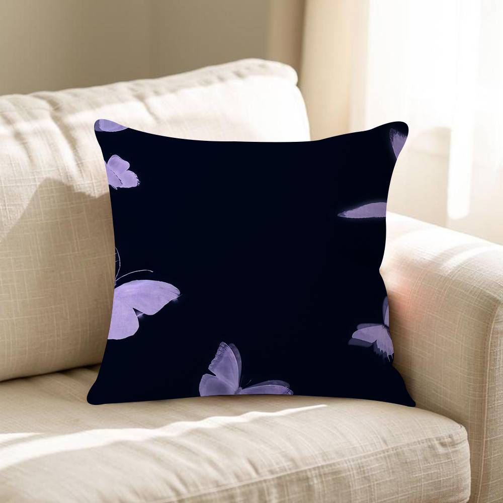 Purple Butterflies 4545cm Cushion Cover Pillow Cover Decor Pillowcase Home Pillowcase For Couch Pillow