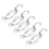 10pcs lot Fishing Lures Wobbler Baits SpoOn style Artificial Metal Baits Hook (Silver, 2.5g)