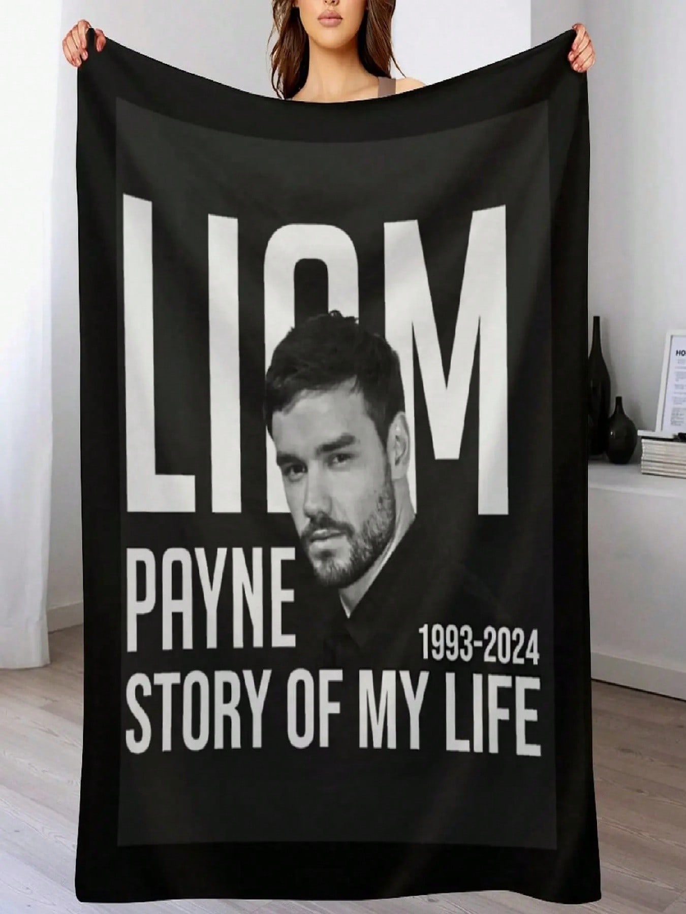 Liam Payne Throw Blanket Travel Soft Plush Plaid Decorative Sofas Decorative Blankets 75X95CM