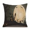 Halloween Linen Pillow Cover Printed Pillow Cover